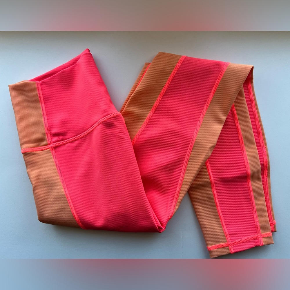 NWOT Wilo the Label Pink/Coral High Rise 7/8 Leggings